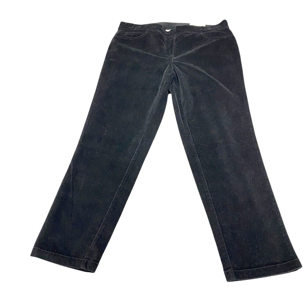 Rafaella Weekend Comfort Ankle Corduroy Pants‎ Womens Size 16 Black $58.00
